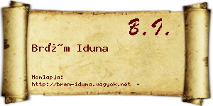 Brém Iduna névjegykártya
